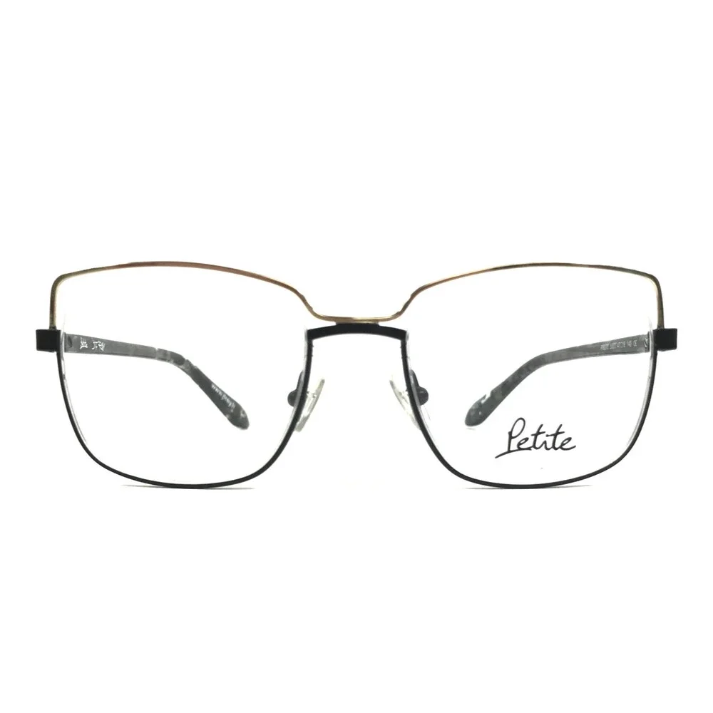 J. F. Rey Petite Eyeglasses Frames PM070 5001 White Gold/Satin Black 47-18-140